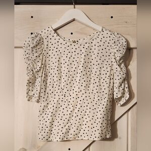 Women's Y2K Abercrombie And Fitch Babydoll Top. 1/4 Ruffled Sleeves. Size S.